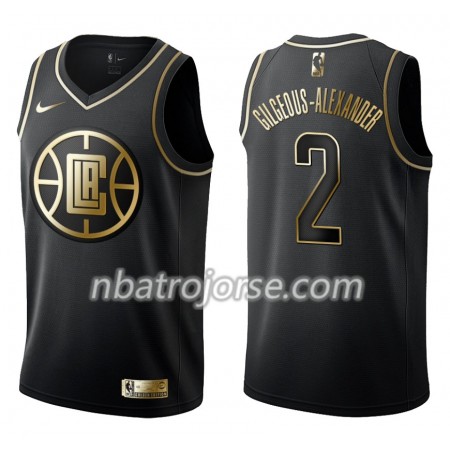 Män Los Angeles Clippers Tröja Shai Gilgeous-Alexander 2 Nike Svart Guld Edition Swingman